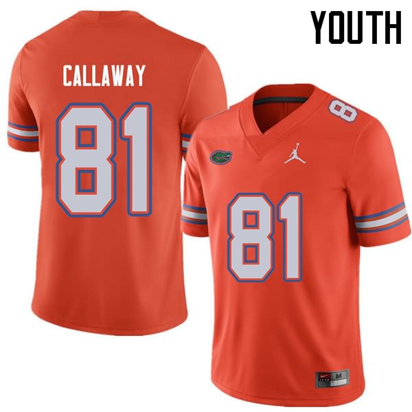 Youth NCAA Florida Gators Antonio Callaway #81 Stitched Authentic Jordan Brand Orange College Football Jersey SJL5465IH